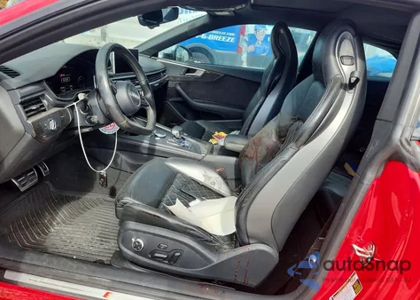 2018 Audi S5 Premium Plus z USA, uszkodzony, nr VIN WAUP4AF5XJA002973